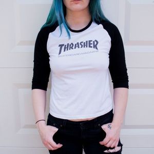 Thrasher Skateboard Magazine Raglan Shirt
